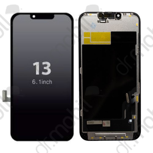 Kijelző Apple iPhone 13 (lcd, érintőpanel, átvezető fóliával, keret) TW-incell fekete